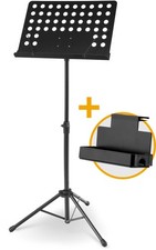 Pupitre Musique d'Orchestre en Metal Partitions Pliant Set Boîte de Rangement