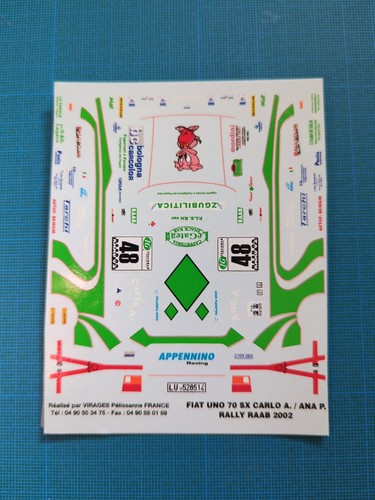 Decal fiat uno - uno, rally