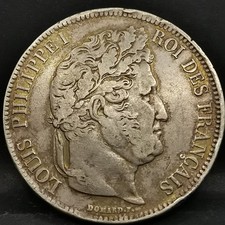 5 FRANCS 1832 Q PERPIGNAN ARGENT 900‰ LOUIS PHILIPPE I 715183 Ex. DOMARD 2ème Re