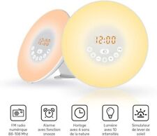  WE Radio réveil Lumineux, lampe de chevet, lumière LED, Tactile Contrôle