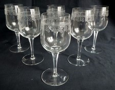 6 verres à vin - cristal de Baccarat - modèle Pompadour - 14,2cm