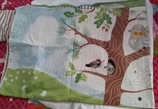  Housse De Couette Motif Animaux BoisCoton 1Pers. / Linge De Lit / 