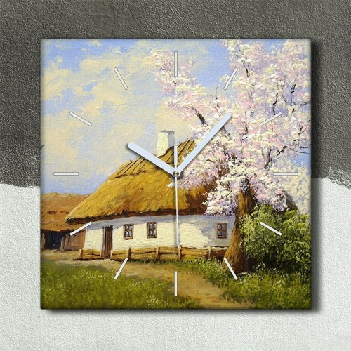 Horloge murale sur toile - , 30x30