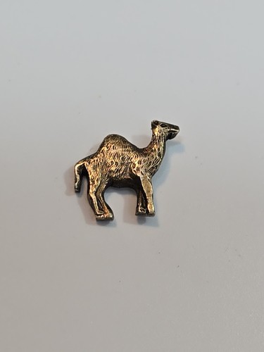 Camel tie tack lapel - camel, gold