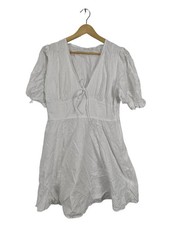 DOBBER Robe empire Dames Robe T EU 38 blanc style décontracté