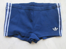 Short ADIDAS vintage années 70 TREFOIL bleu marine nylon VENTEX 80 32 S