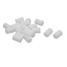 20Pcs 10 Dent roue 6mm Dia engrenage plastique Pour Voiture jouet arbre moteur