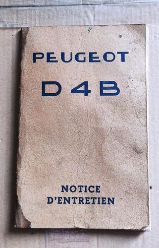Manuel peugeot d4b 1961 - ,