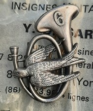 insigne Badge 6° BCA BATAILLON CHASSEURS ALPINS  métal vintage DELSART