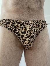 slip homme à motifs léopard