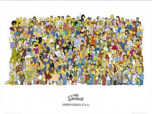 Les simpson cast affiche - -,