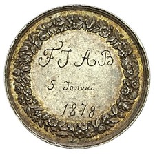 Médaille De Mariage En Argent