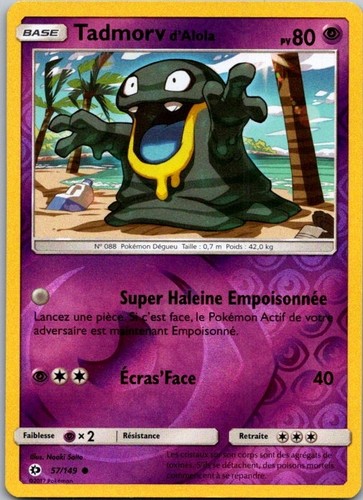 Carte pokémon tadmorv alola - pokémon,