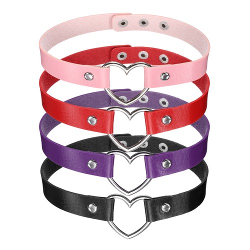 4pcs colliers simili cuir - en,