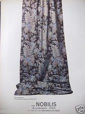PUBLICITÉ 1971 NOBILIS FLEURS PERSANES TISSUS PAR SUZANNE FONTAN - ADVERTISING