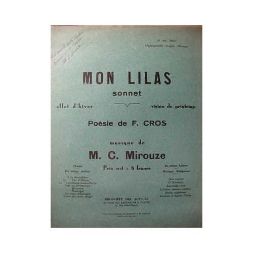 Mirouze mon lilas - m., c.