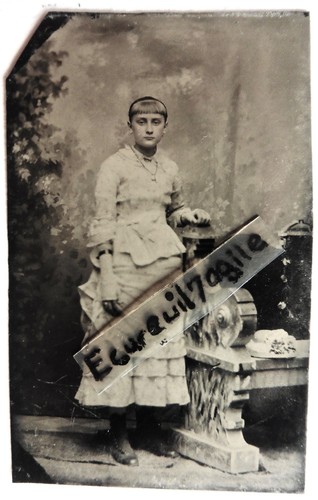 Ferrotype photo jeune femme - photo,