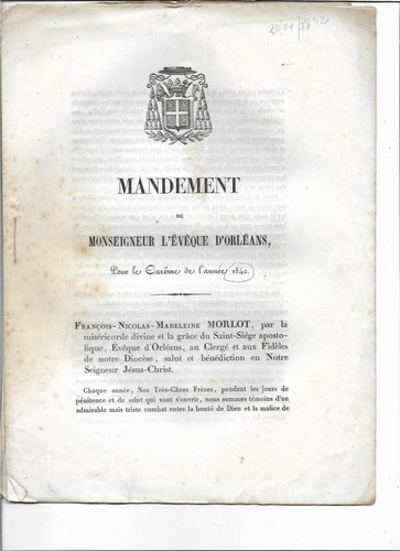 Mandement mgr - mandement, de