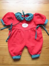 Tenue poupon Corolle 42 cm : barboteuse de Noël du bébé nourisson 1997