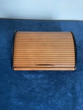 Mini secrétaire/ serviteur de bureau à rideau en bois 