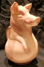 Saint Clément Pichet faïence émaillée représentant un cochon assis. Circa 1930