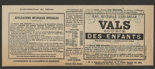 Grande etiquette eau minerale - eau,