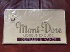 Plaque Panneau Publicitaire Ancien « MONT-DORÉ LIQUEUR EXQUISE 1864 » Carton