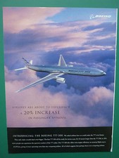1/1998 PUB BOEING 777-300 AIRLINER AIRLINES JETLINER ORIGINAL AVIATION AD