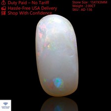 Cabochon ovale naturel opale de feu pierre précieuse faite main Australie...