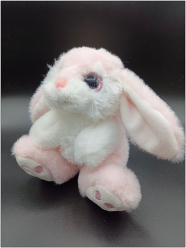 Doudou peluche lapin rose - lapin,