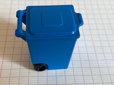 PLAYMOBIL POUBELLE A ROULETTES CONTAINER BLEUE 30216330 30216340 3121 4157 4418