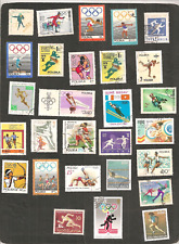 LOT 29 TIMBRES  THEME SPORTS JEUX OLYMPIQUES COLLECTION MONDE