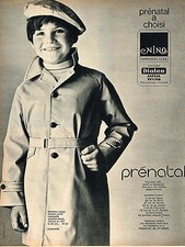 PUBLICITE  1967   PRENATAL   manteau NINO DIOLEN