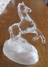 Magnifique grande Figurine en Cristal cheval cabré bibelot vintage de collection