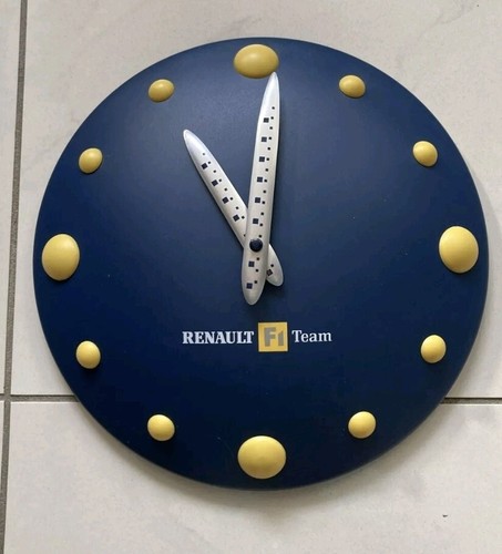 Pendule renault team bleu - pendule,