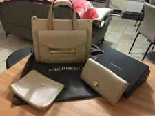 sac a main mac douglas beige nacré avec son compagnon et sa pochette 