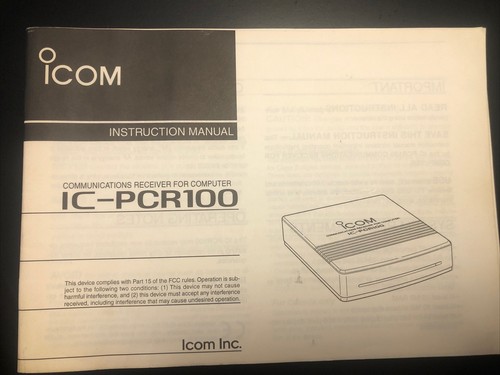 Icom pcr100 instruction - icom, ic-pcr100