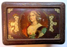 Boite publicitaire 1900 tôle lithographiée Café DEBRAY: Etablissements DEBRAY