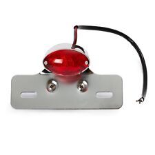 Support Plaque Feu Position Stop Universel Homologué Lumiere Rouge Moto  Chrome