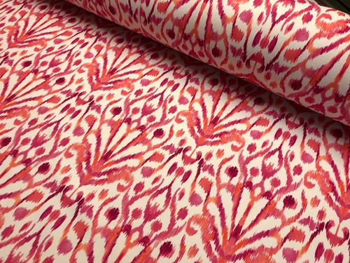 éventail floral rose ikat - Éventail,