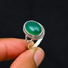Vert Onyx Bague 925 Argent