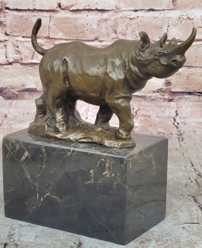Sculpture bronze milo rhino - sculpture,