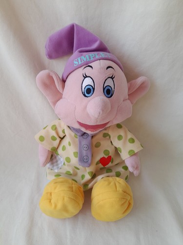 Peluche simplet blanche neige - blanche,