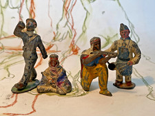 QUIRALU COFALU ALUDO ENSEMBLE DE 4 SOLDATS DIVERS JOUET ANCIEN