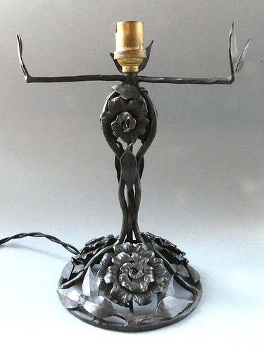 Pied lampe fer forgé - fer,