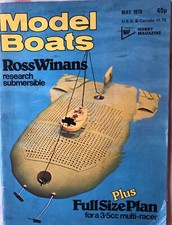 MODEL BOATS MAGAZINE May 1978 with gearing for marine engines