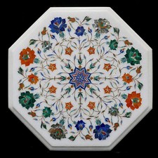 12 " Marbre Incrustation Table