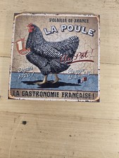 dessous de plat volaille de france ceramique / liege D 20cm marronnier