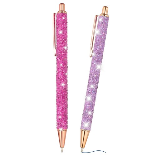 Stylo bille pailleté 2pcs - bille, pailleté,