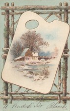 CP RELIEF DORURE PALETTE MAISON PONT CADRE BOIS - 67064